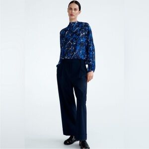 Printed Blouse with Bow